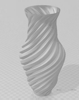 Helical Flute Vase — 3D printable vase STL file